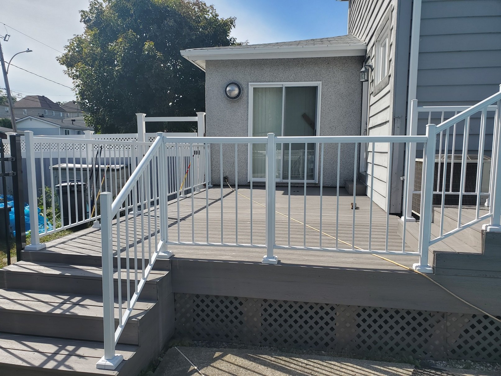 PVC Merango deck installation by Williamsburg Woods and Garden, Eastern Ontario